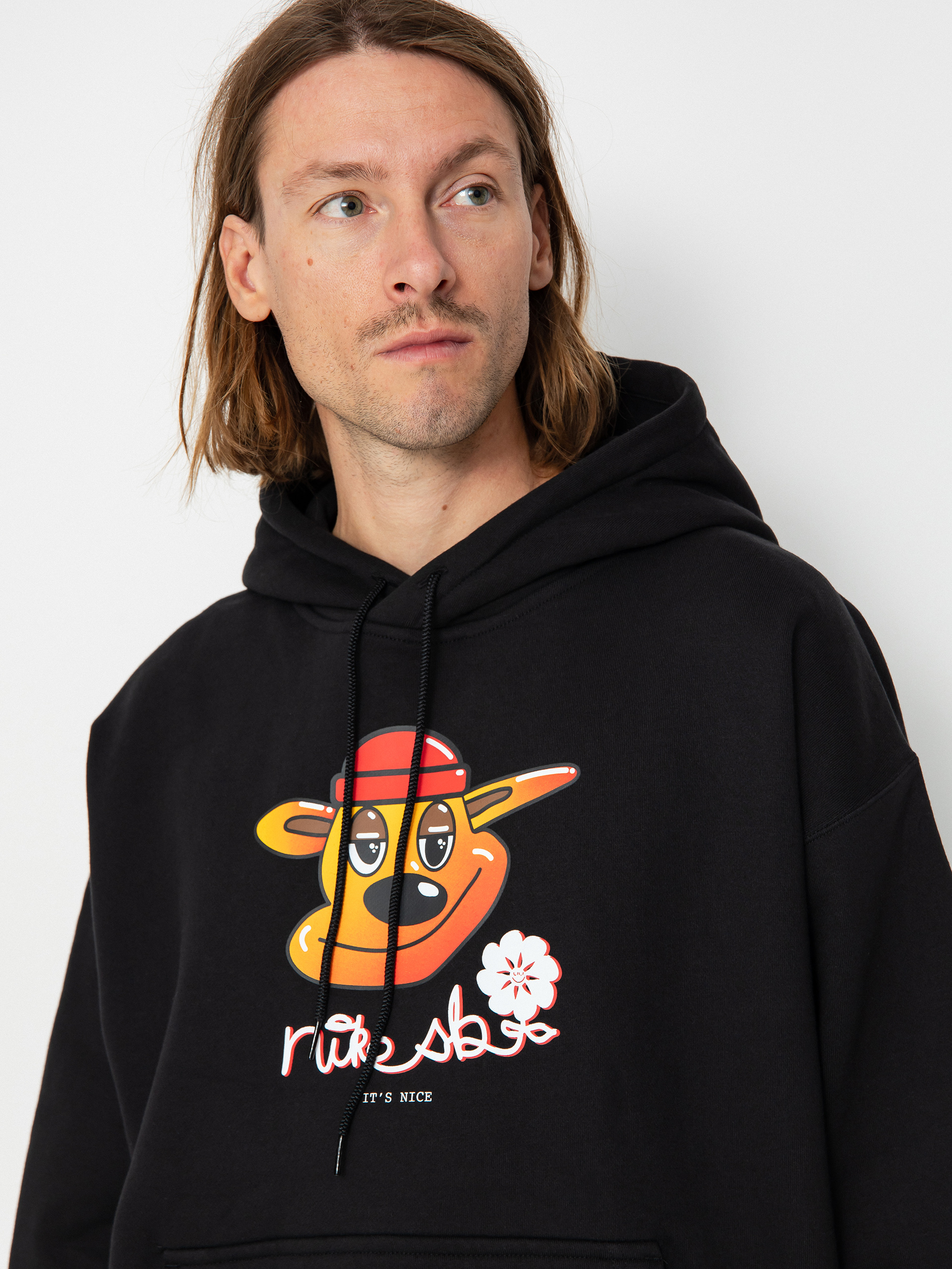 Суитшърт с качулка Nike SB Just Chillin HD (black)