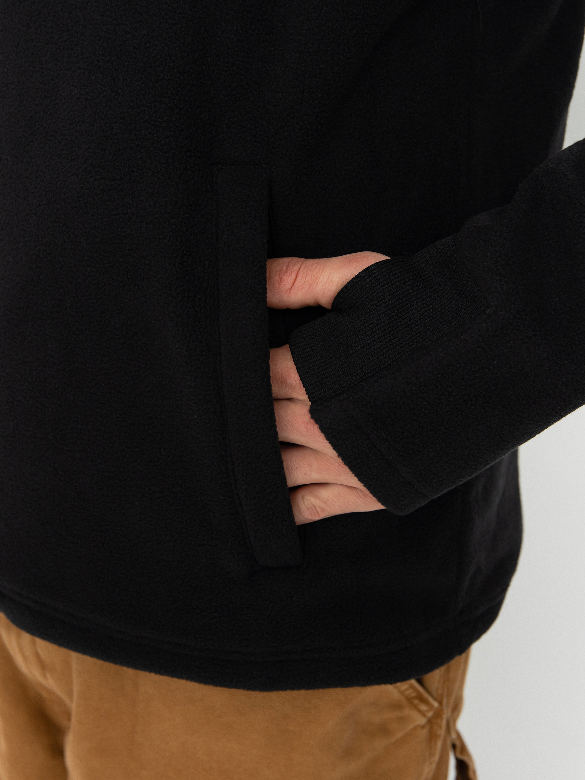 Мъжки Термо суитшърти Volcom Polar Mock 1/2 Zip (black)