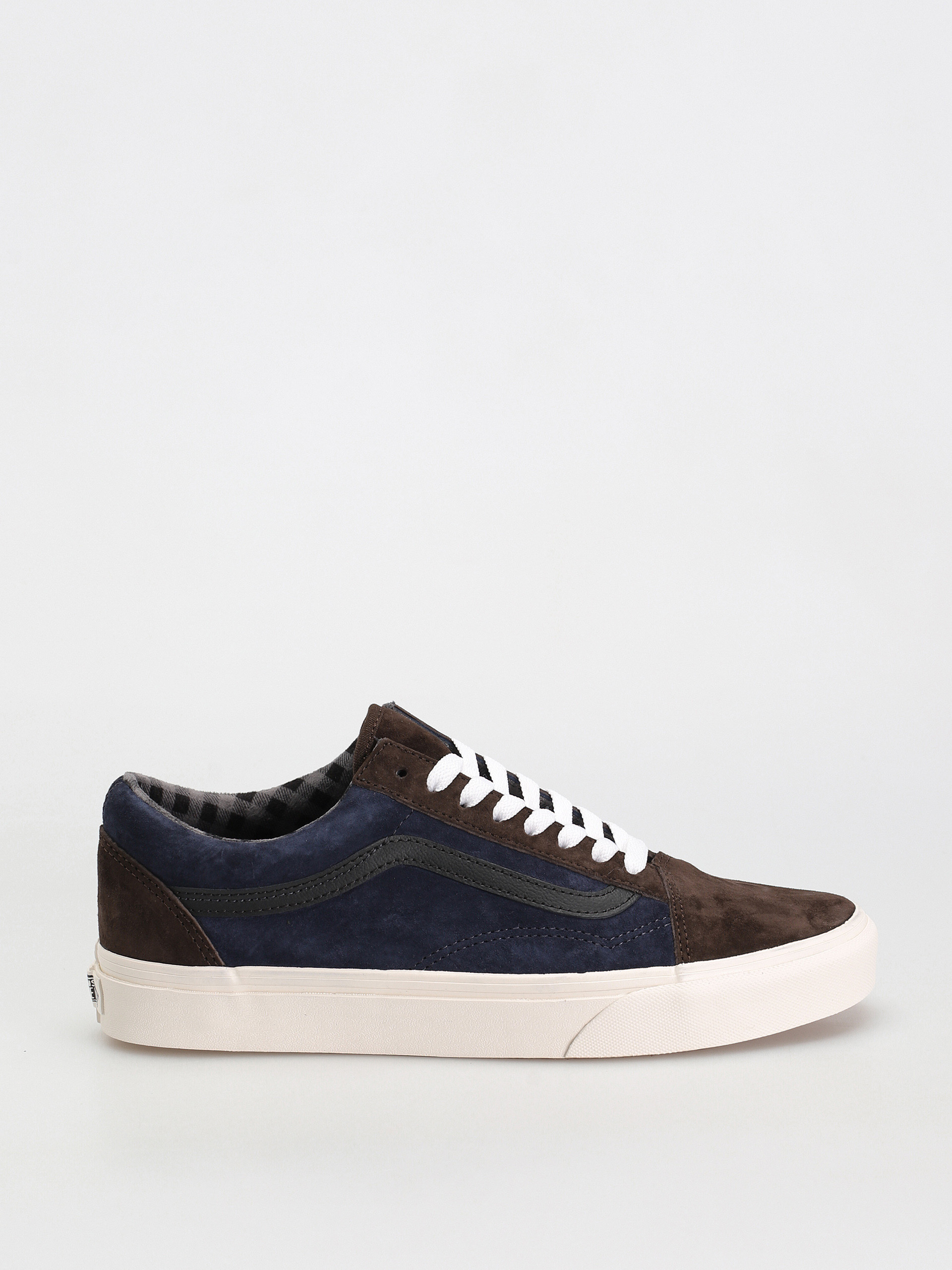 Обувки Vans Old Skool (pig suede plaid brown/navy)