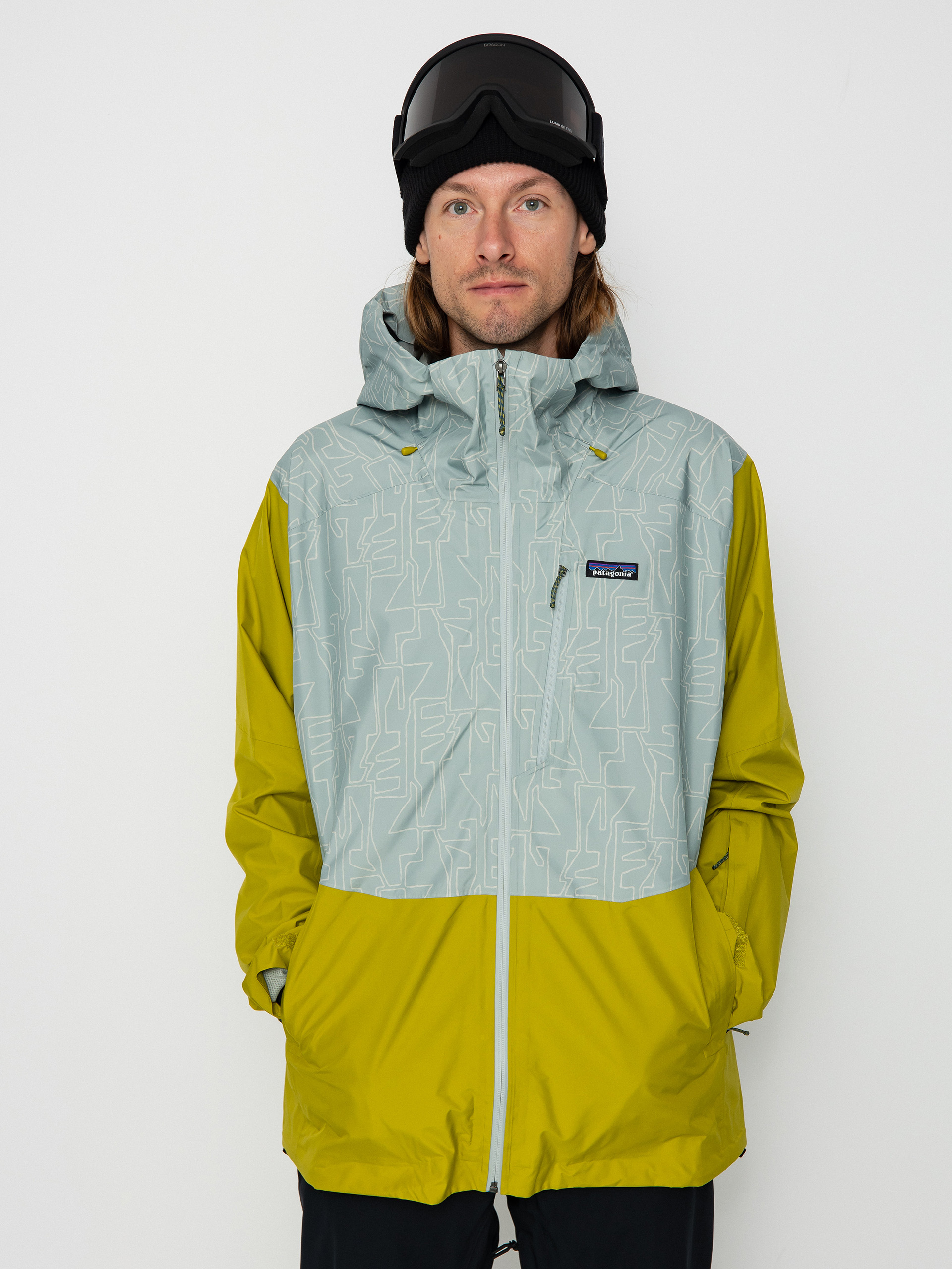 Сноуборд яке Patagonia Powder Town (passage/sleet green)