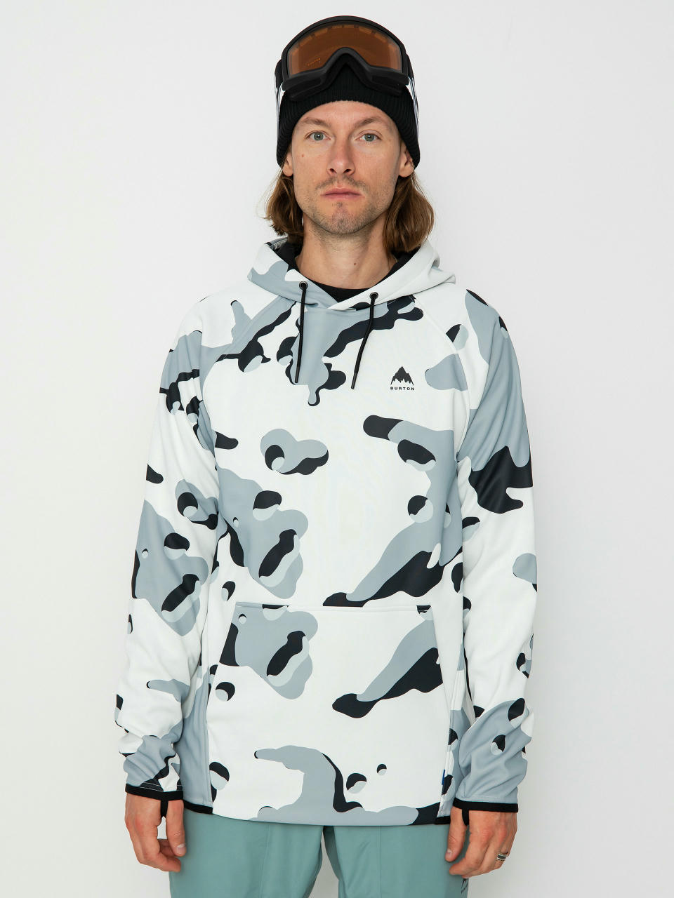 Суитшърт с качулка Burton Crown Weatherproof HD (stout white cookie camo)