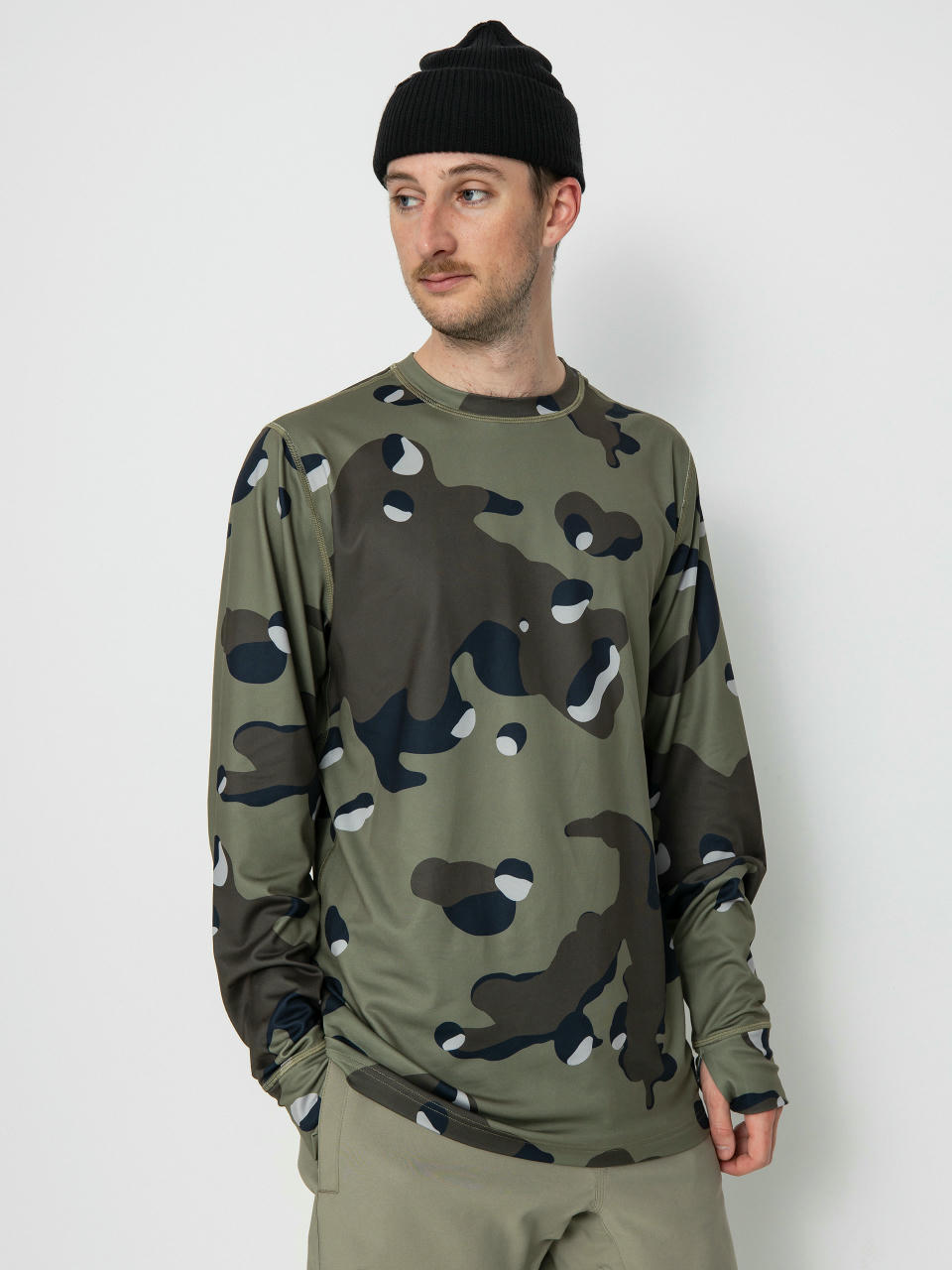 Мъжки Блузи Burton Midweight Base Layer Crewneck (forest moss cookie camo)