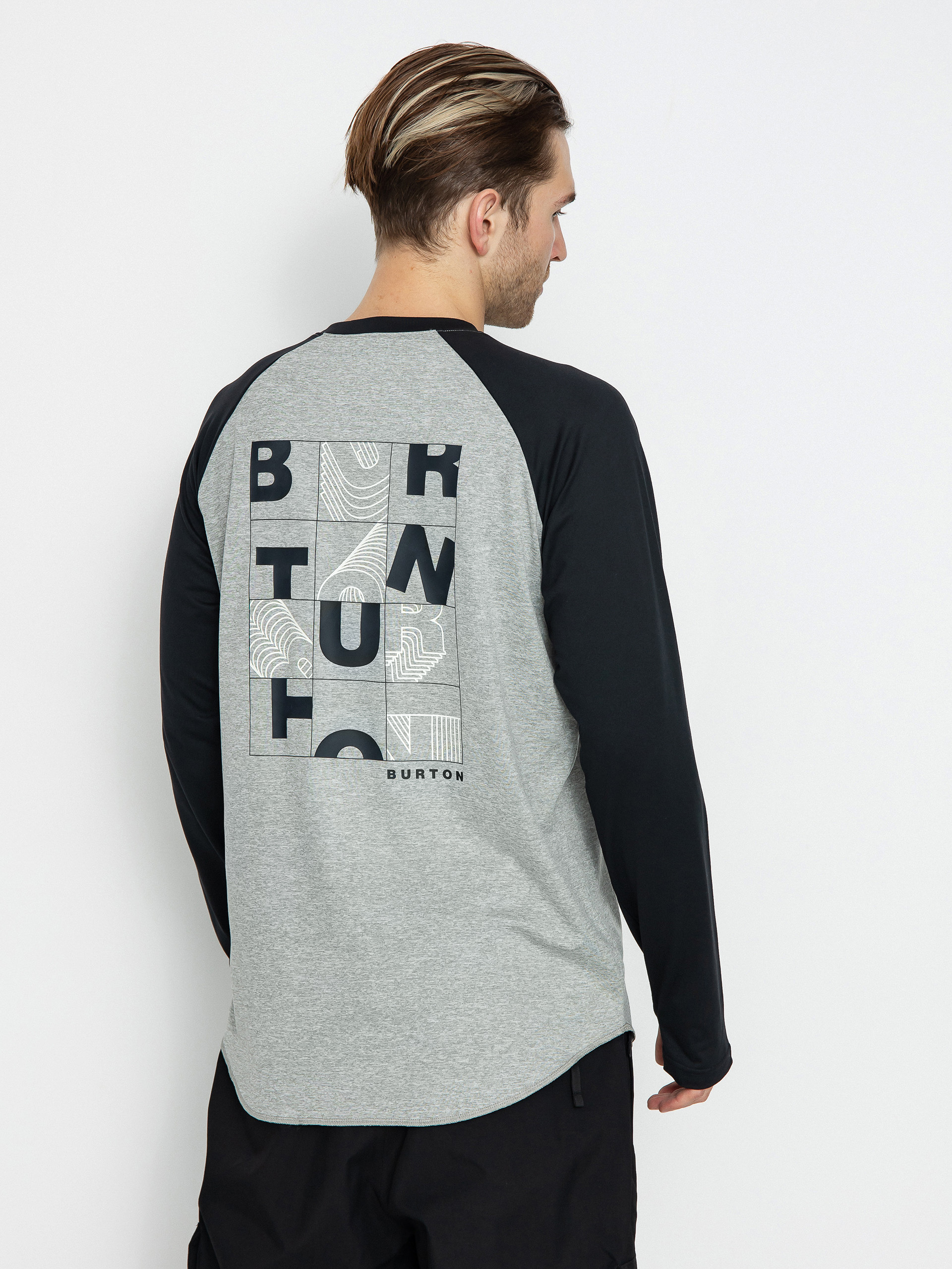 Мъжки Блузи Burton Roadie Base Layer Tech (true black/gray heather)