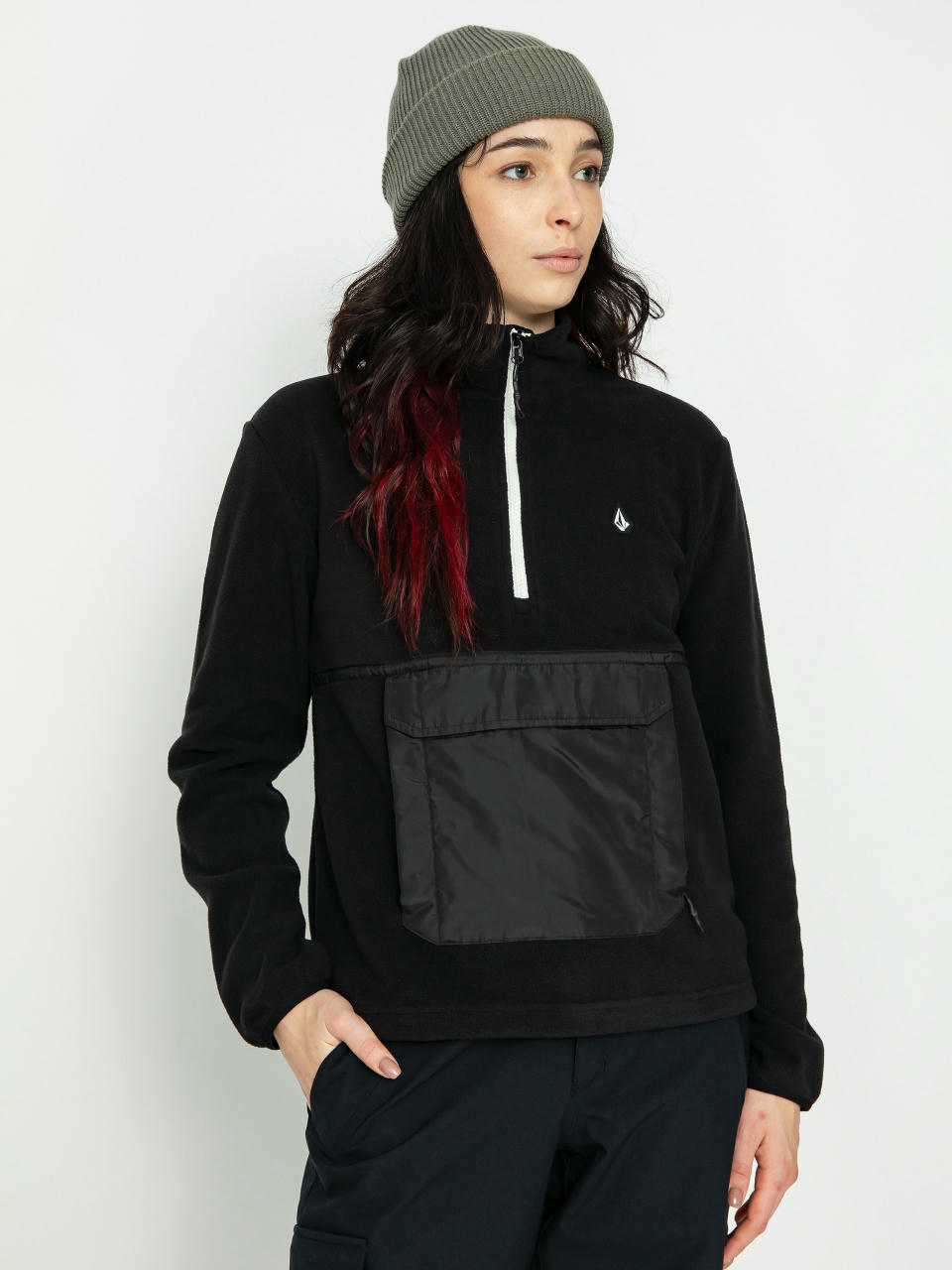 Дамска Термо суитшърти Volcom Polar 1/2 Zip (black)