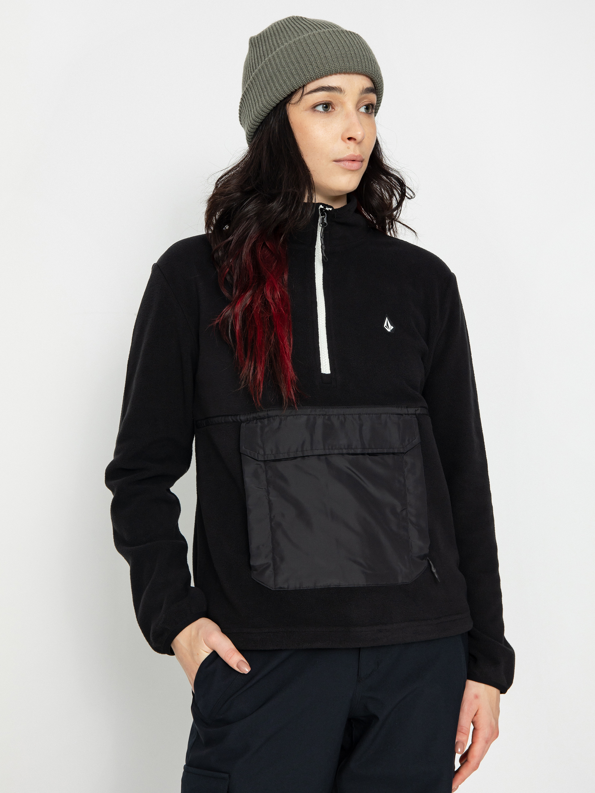 Термо суитшърти Volcom Polar 1/2 Zip Wmn (black)