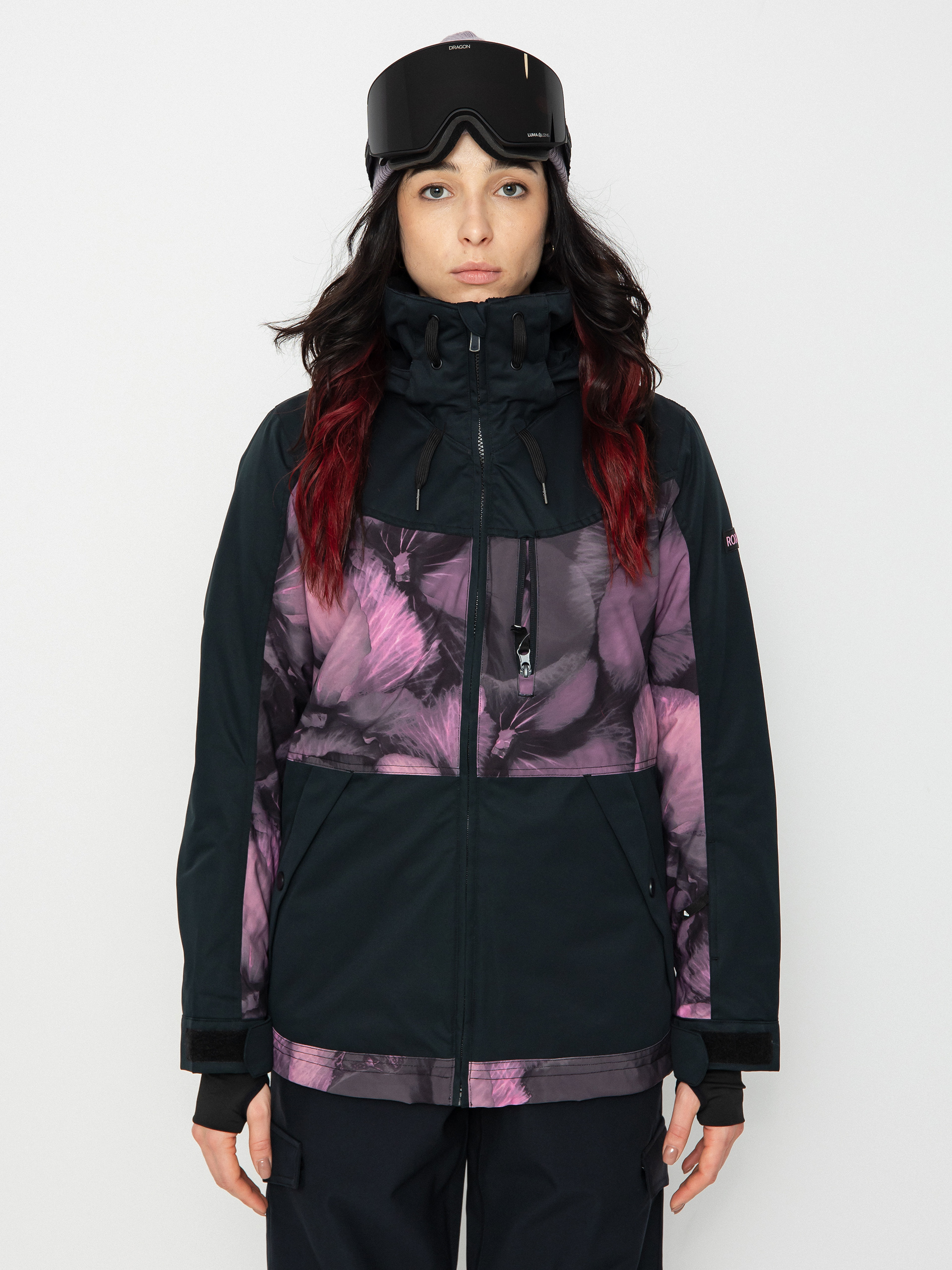 Сноуборд яке Roxy Presence Parka Wmn (true black pansy pansy)