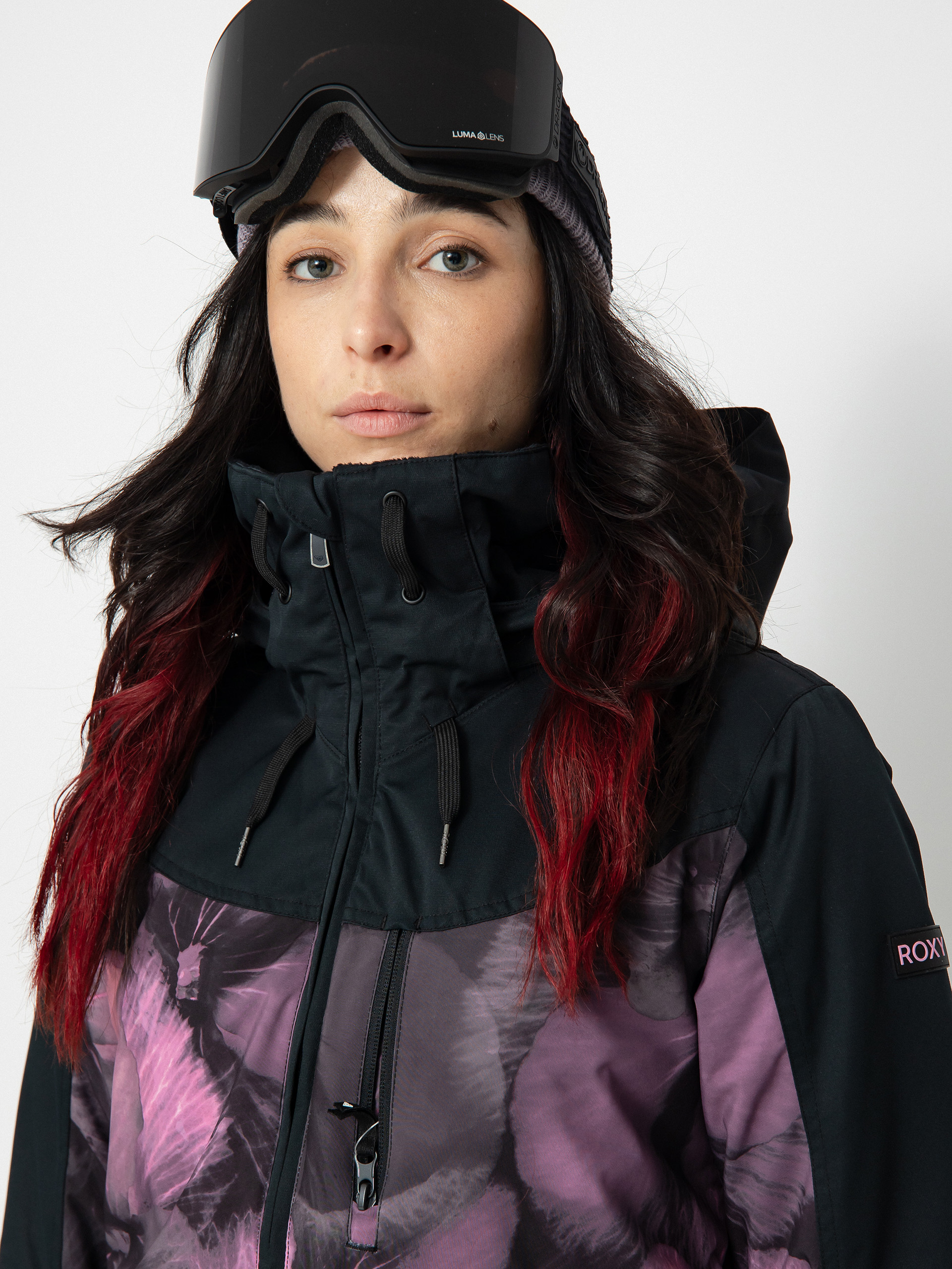Дамска Сноуборд яке Roxy Presence Parka (true black pansy pansy)