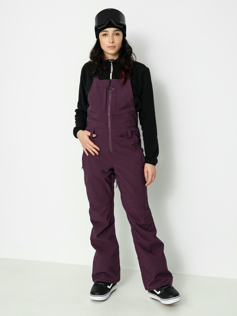 Дамско Сноуборд панталони Volcom Swift Bib Overall (blackberry)