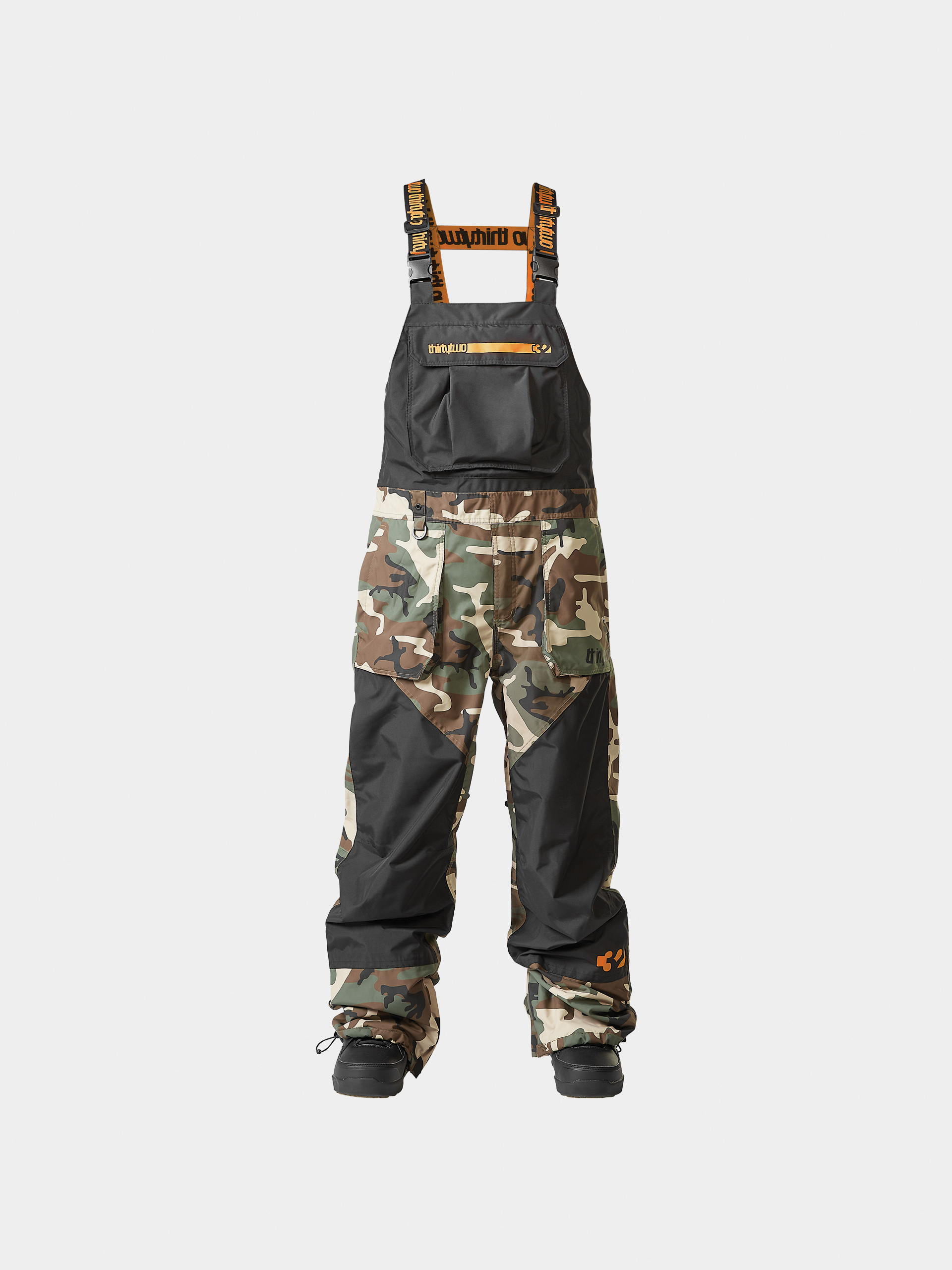 Мъжко Сноуборд панталони ThirtyTwo Basement Bib (black/camo)