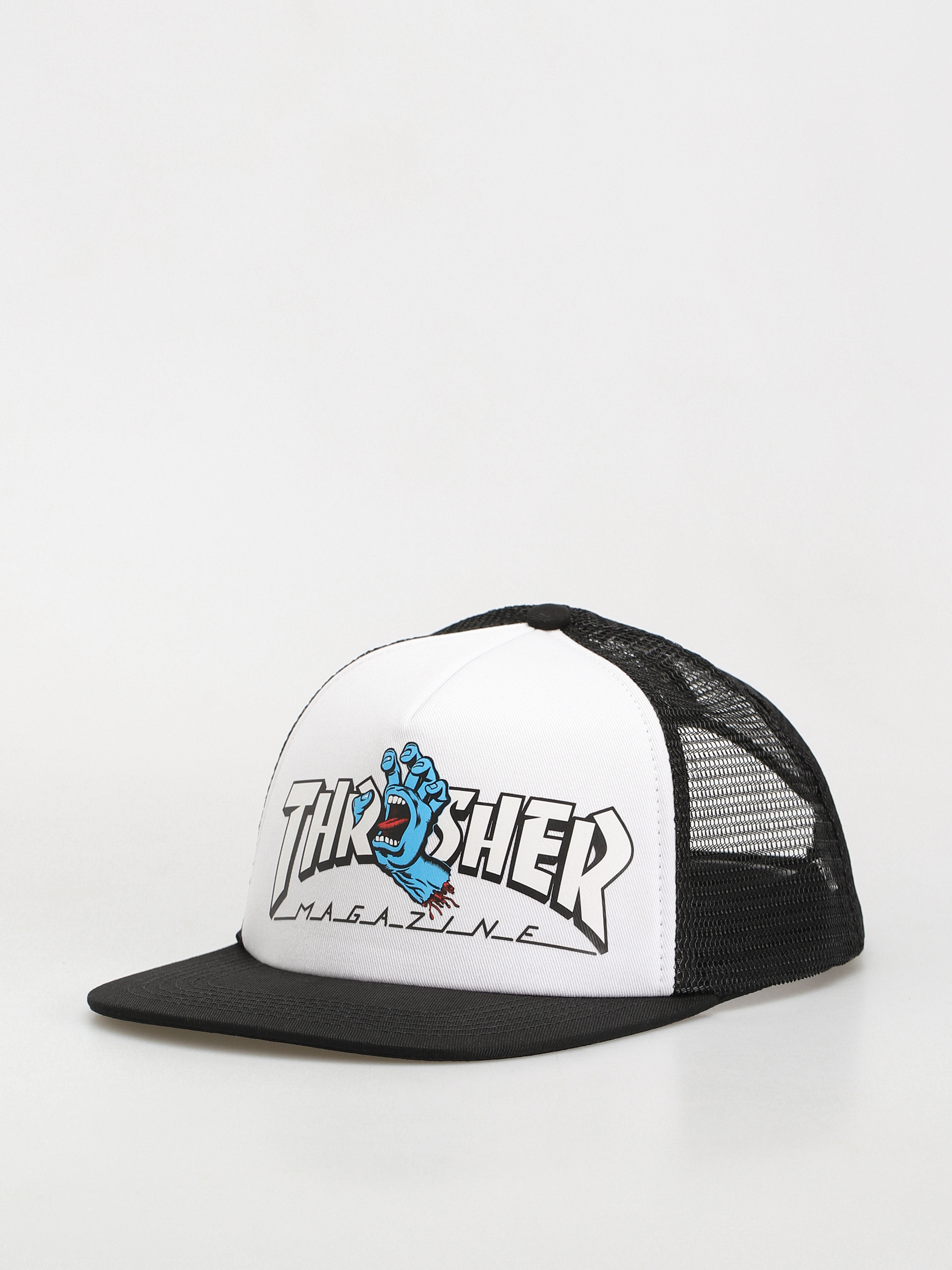 Шапка с козирка Santa Cruz X Thrasher Screaming Logo Mesh Trucker (white/black)