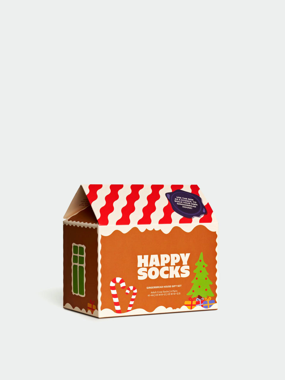 Чорапи Happy Socks 4 Pack Gingerbread Houses Gift Set (red)