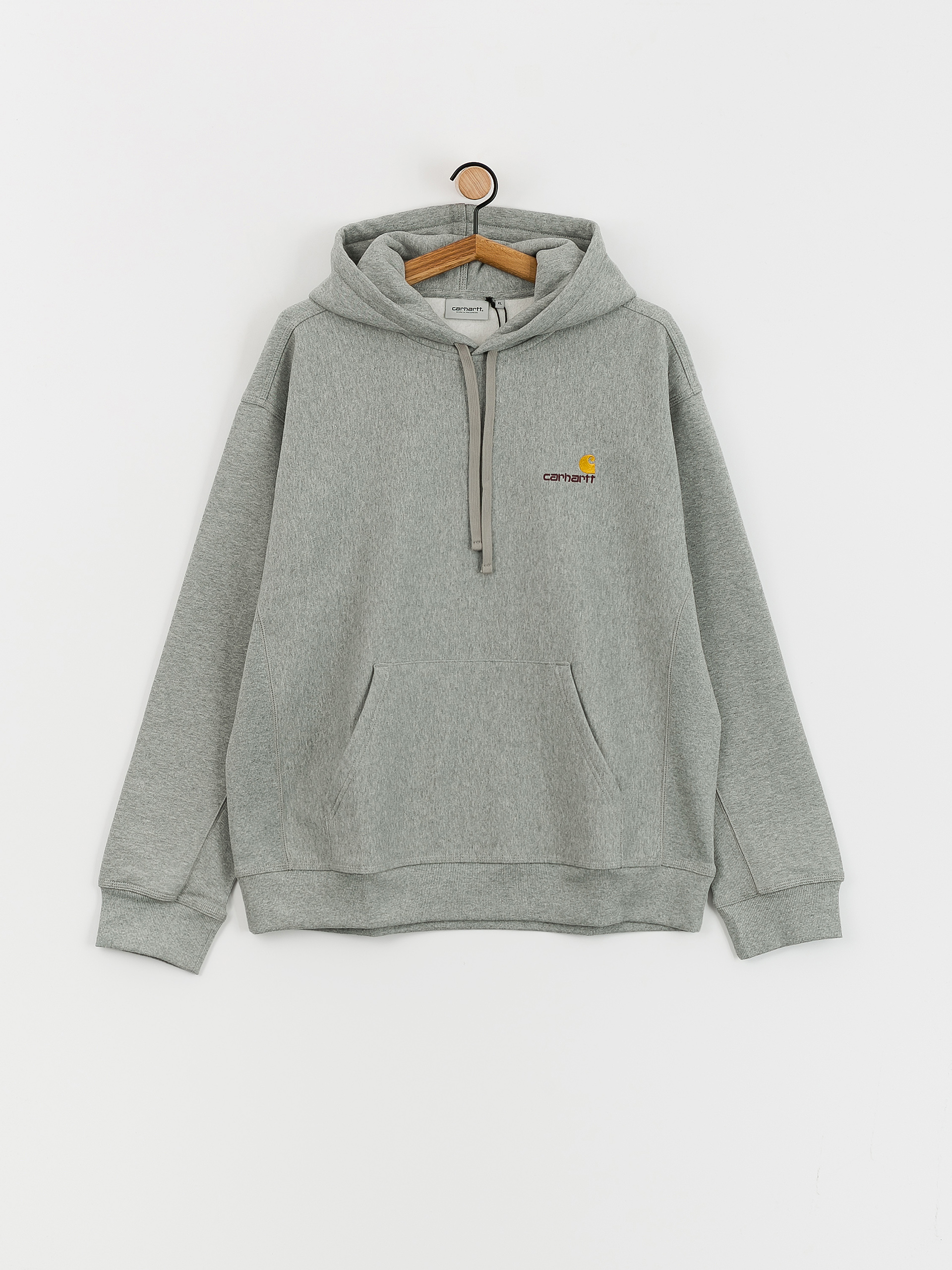 Суитшърт с качулка Carhartt WIP American Script HD (grey heather)