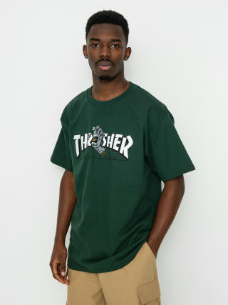 Тениска Santa Cruz X Thrasher Screaming Logo (forest green)