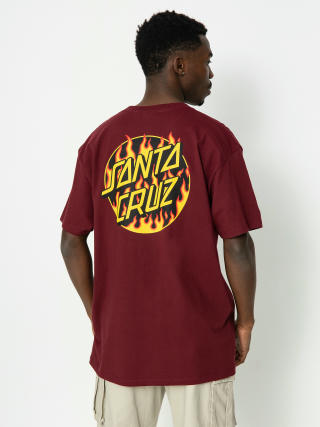 Тениска Santa Cruz X Thrasher Flame Dot (burgundy)