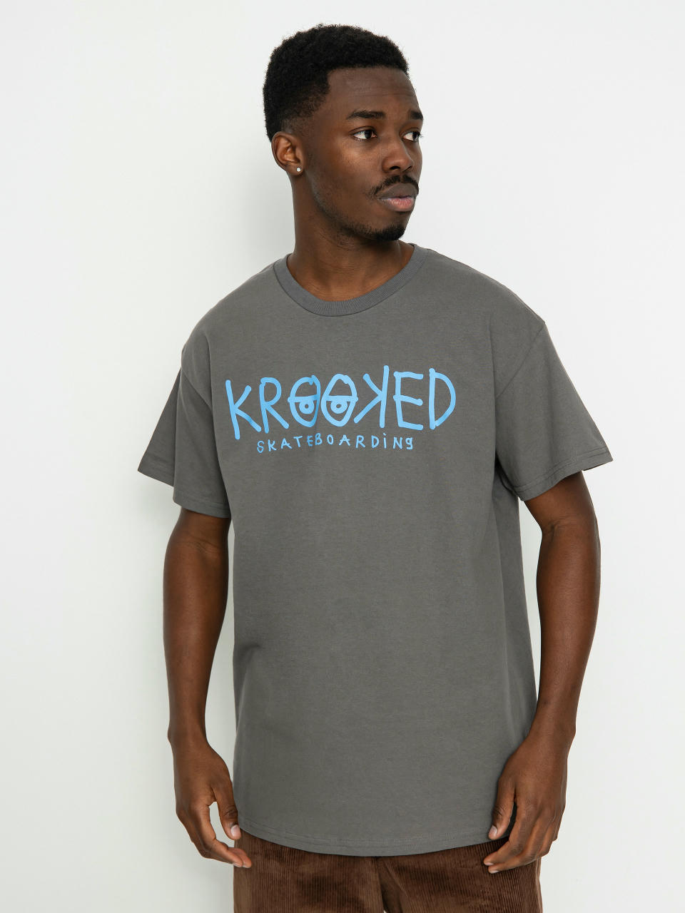 Тениска Krooked Eyes (charcoal/blue)
