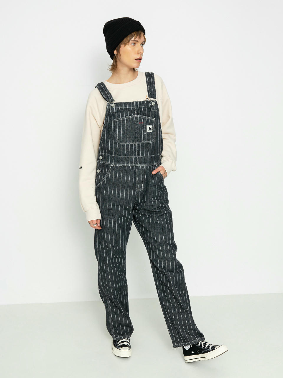 Панталони Carhartt WIP Orlean Bib Wmn (orlean stripe/black/white)