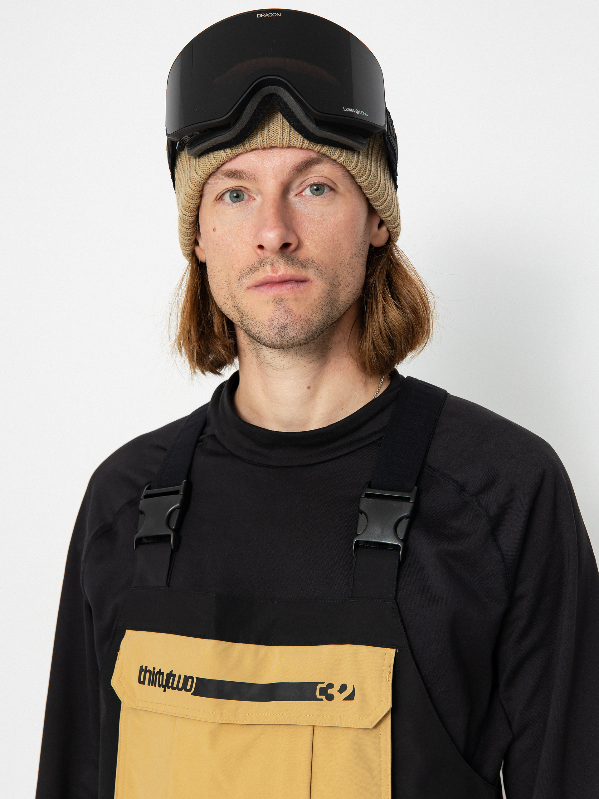 Мъжко Сноуборд панталони ThirtyTwo Basement Bib (black/tan)