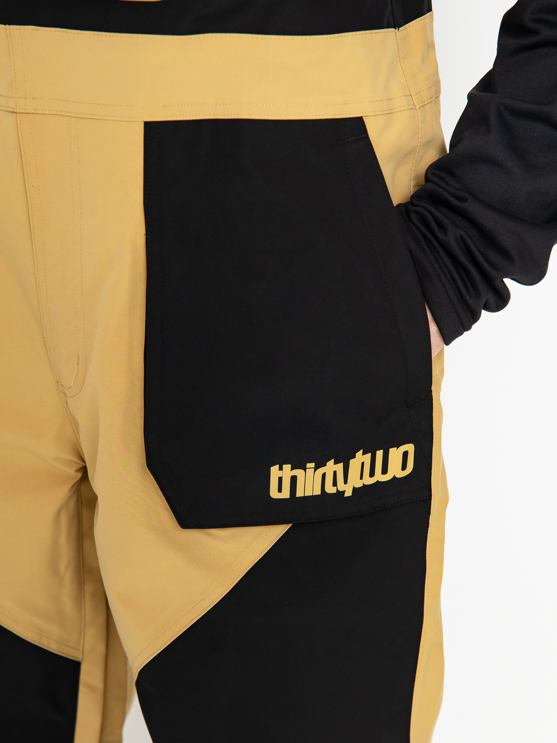 Мъжко Сноуборд панталони ThirtyTwo Basement Bib (black/tan)
