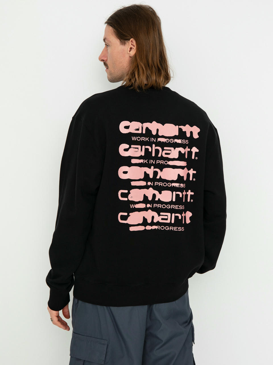 Суитшърт Carhartt WIP Ink Bleed (black/pink)