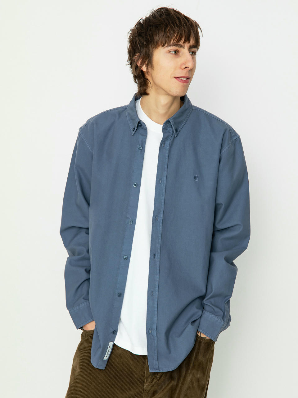 Риза Carhartt WIP Bolton (hudson blue)