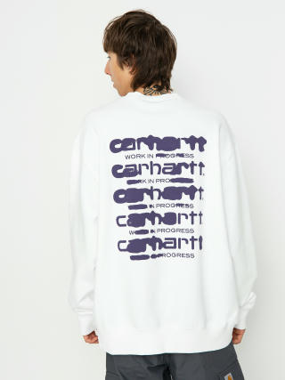 Суитшърт Carhartt WIP Ink Bleed (white/tyrian)