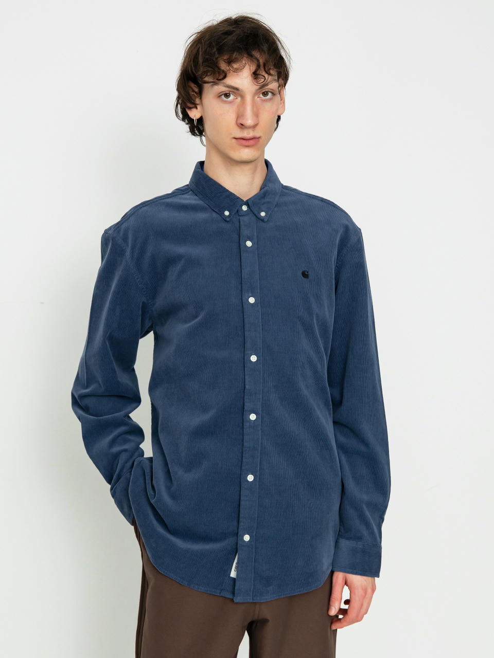 Риза Carhartt WIP Madison Fine Cord (hudson blue/black)