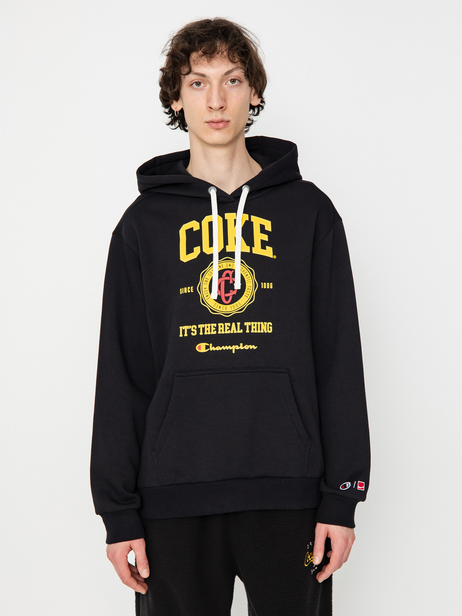 Суитшърт с качулка Champion X Coca Cola Hooded Sweatshirt 220180 (nbk)