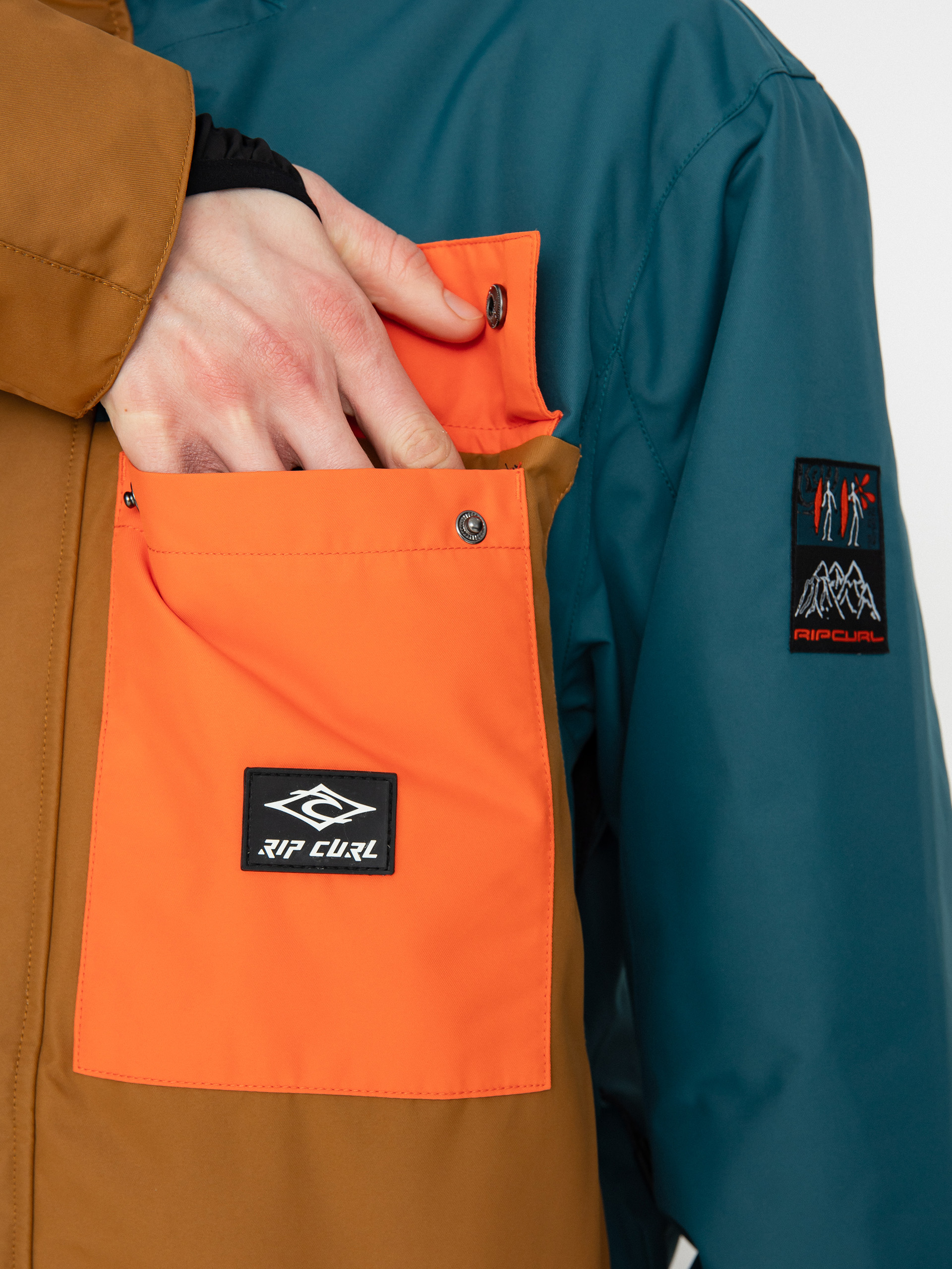 Мъжки Сноуборд яке Rip Curl Pinnacle (blue green)