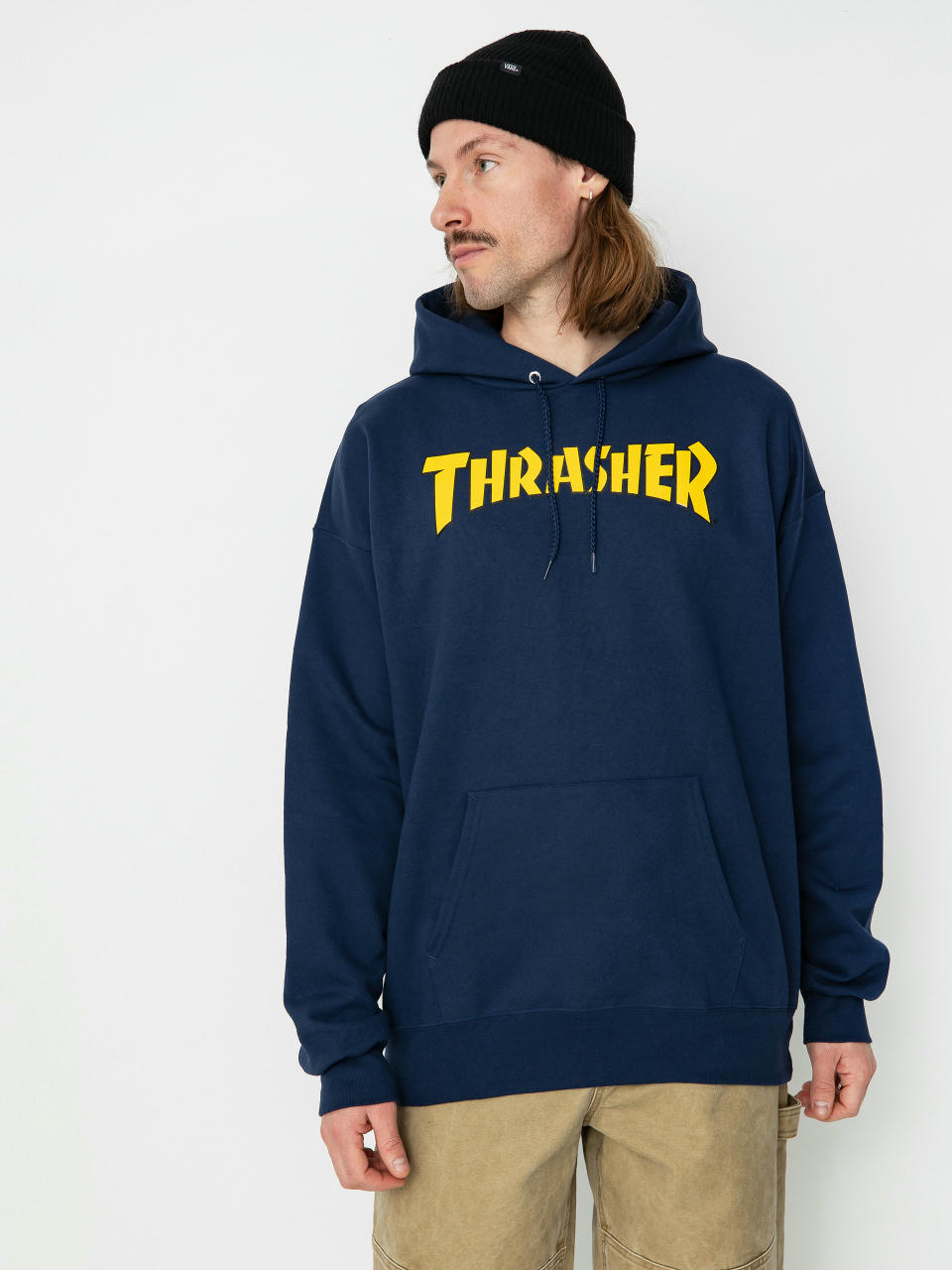 Суитшърт с качулка Thrasher Cover Logo HD (navy)