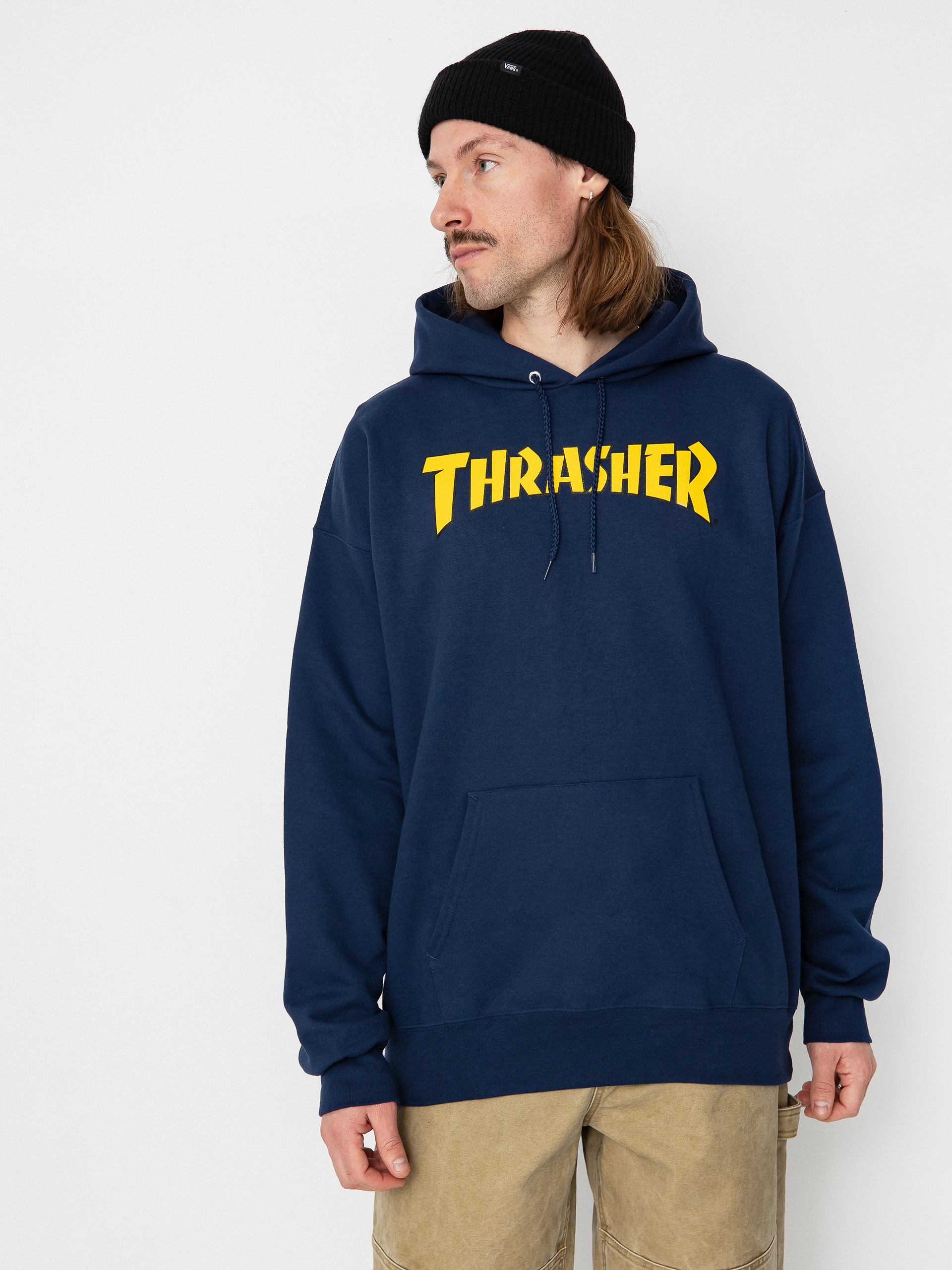 Суитшърт с качулка Thrasher Cover Logo HD (navy)