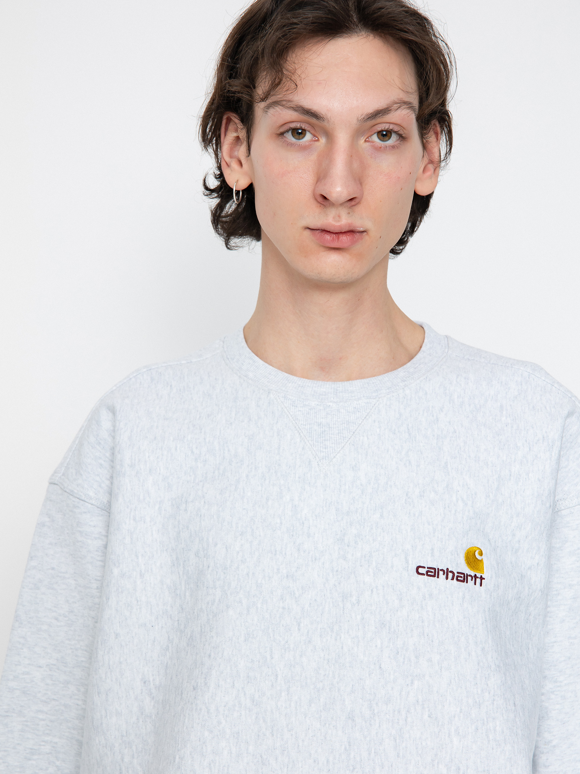 Суитшърт Carhartt WIP American Script (ash heather)