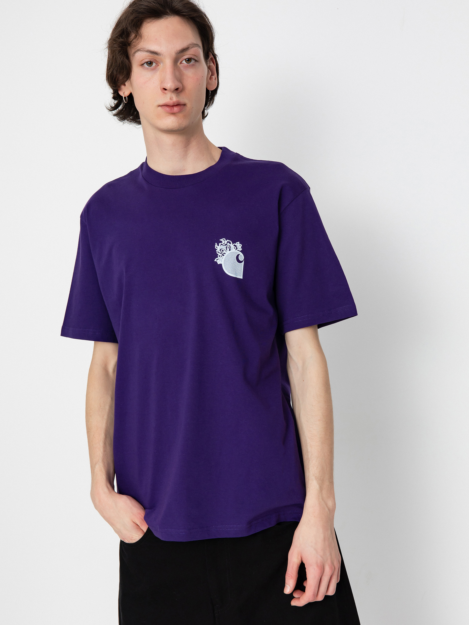 Тениска Carhartt WIP Little Hellraiser (tyrian/white)