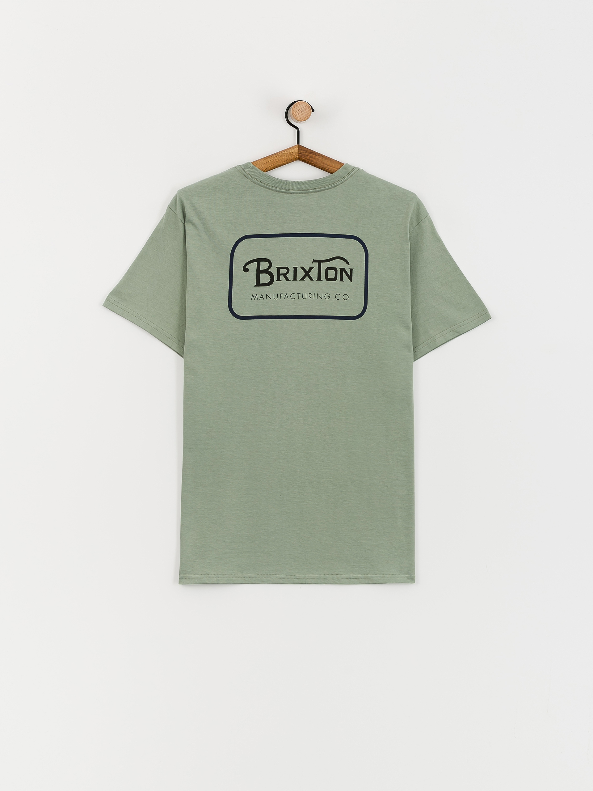 Тениска Brixton Grade Stt (chinois green/washed navy/wash)
