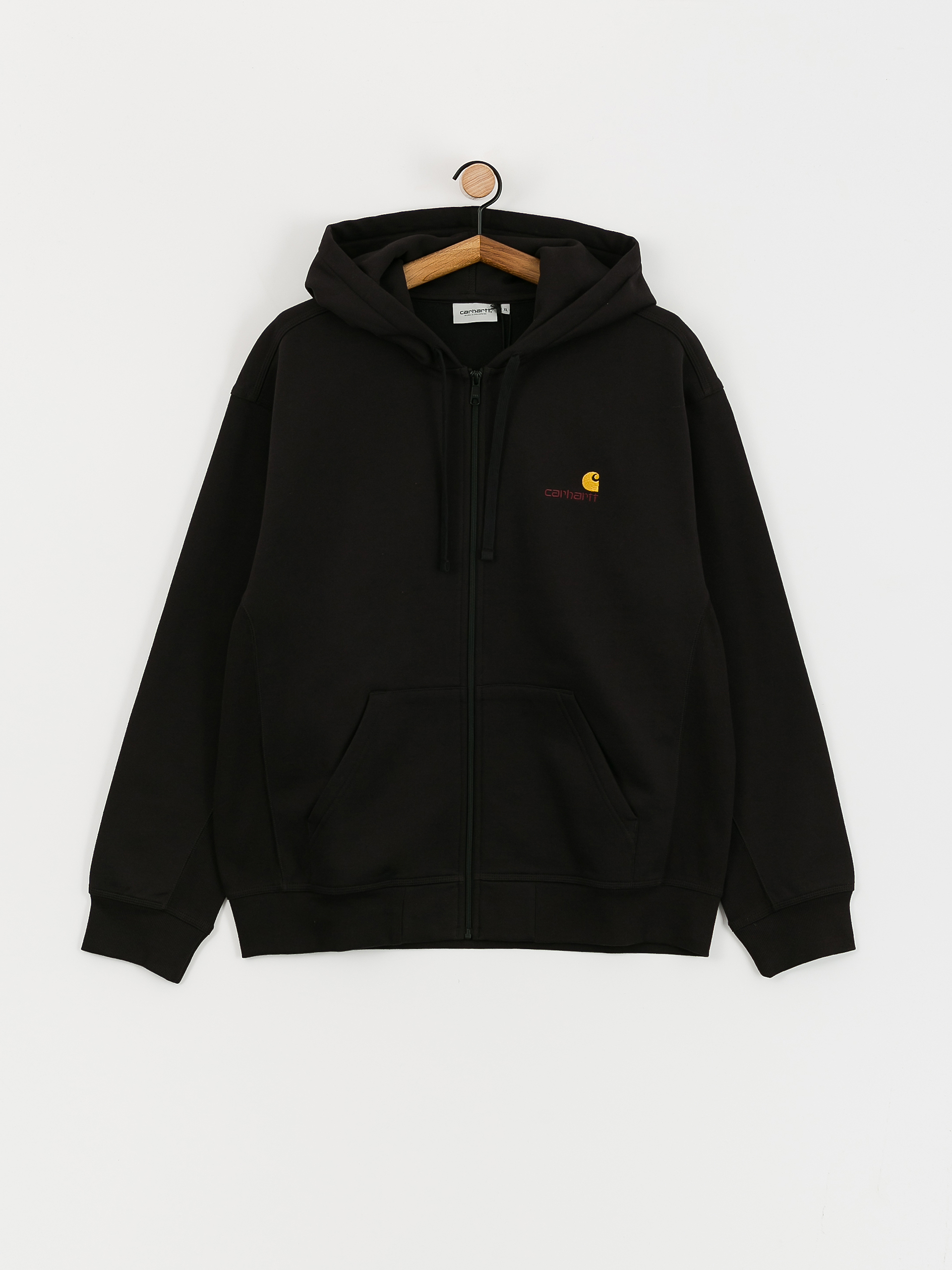 Суитшърт с качулка Carhartt WIP American Script ZHD (black)