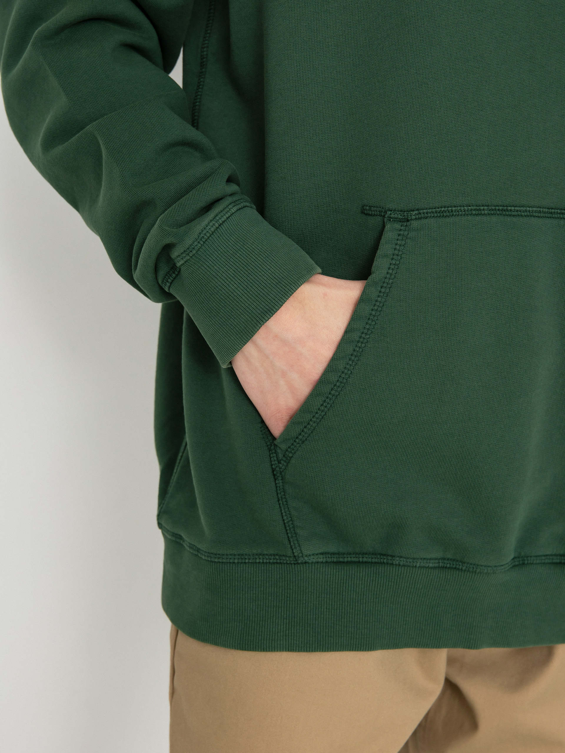 Суитшърт с качулка Brixton Vintage Reserve Cl Ft (trekking green sol wash)