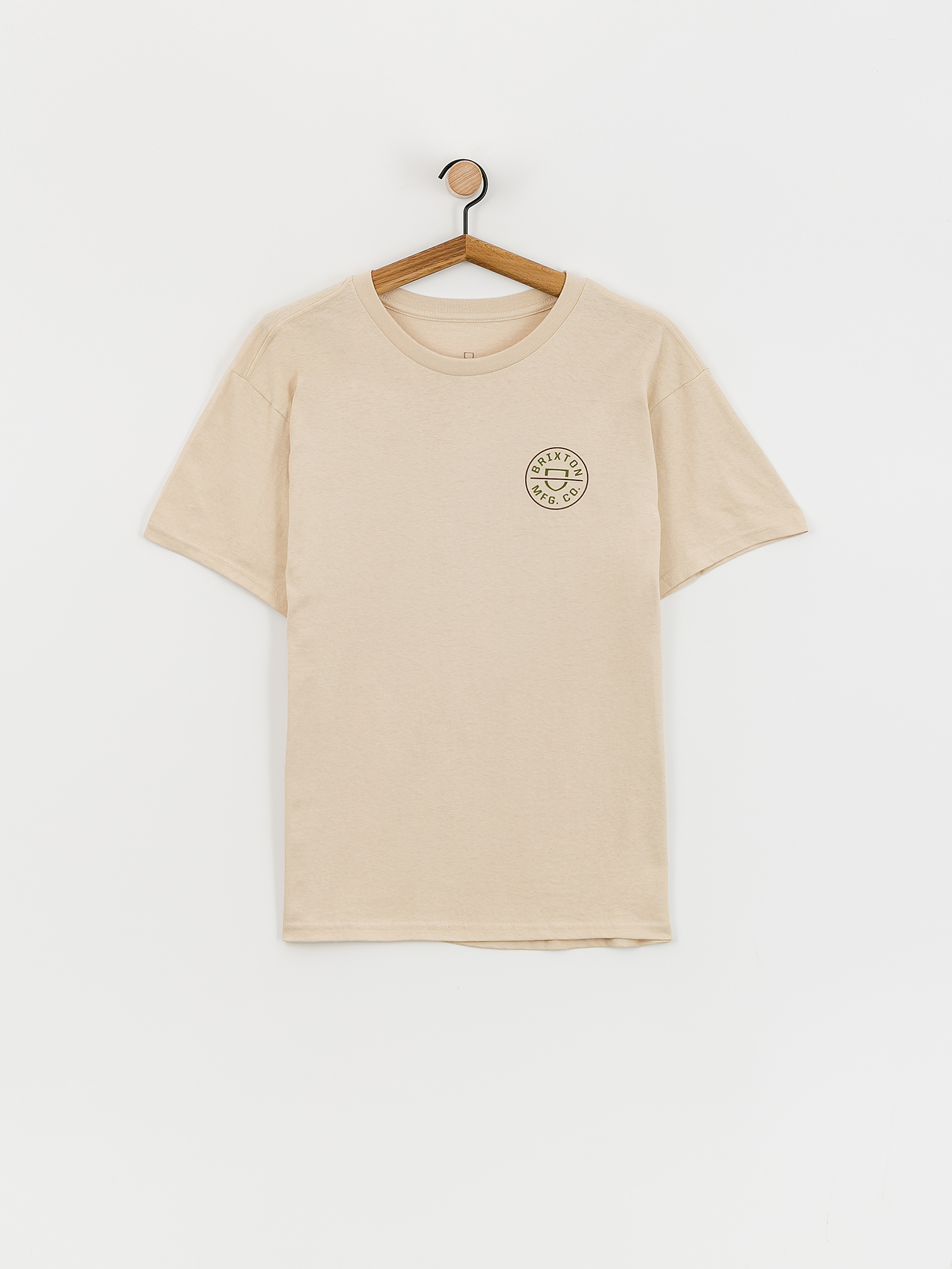 Тениска Brixton Crest II Stt (cream/sea kelp/sepia)
