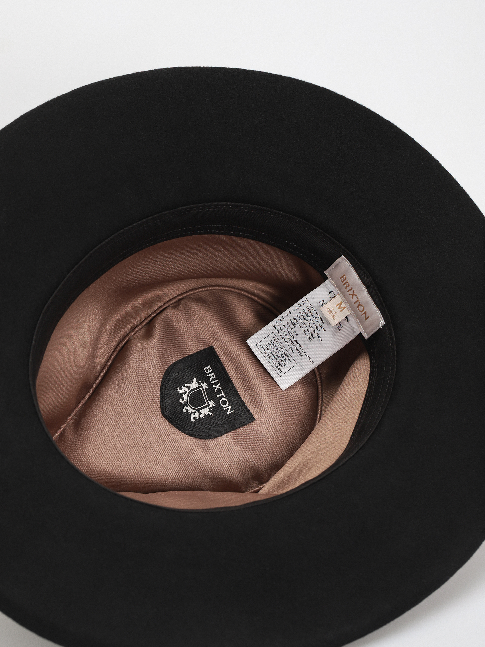 Шапка с периферия Brixton Victoria Felt Fedora Wmn (black/black satin)