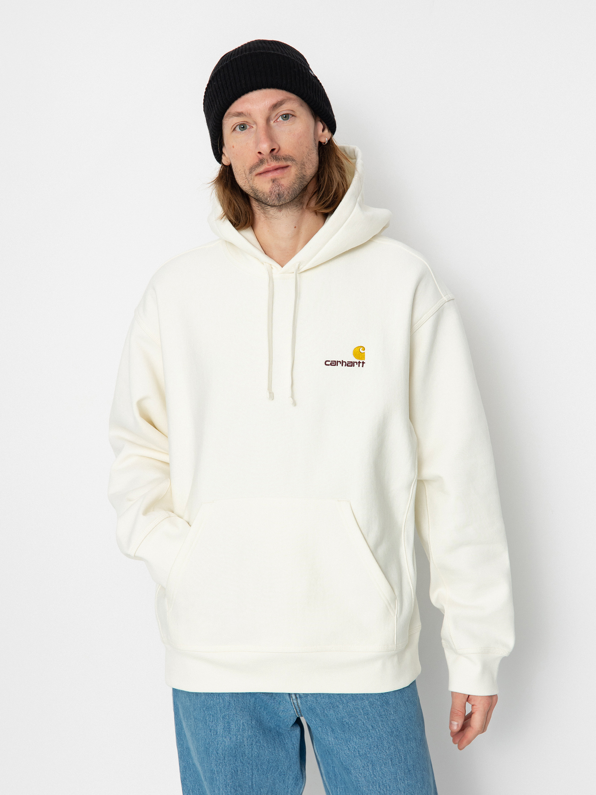 Суитшърт с качулка Carhartt WIP American Script HD (wax)