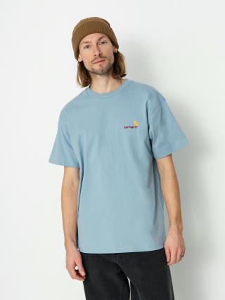 Тениска Carhartt WIP American Script (frosted blue)