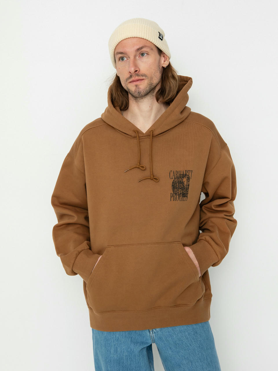 Суитшърт с качулка Carhartt WIP Always a WIP HD (hamilton brown)