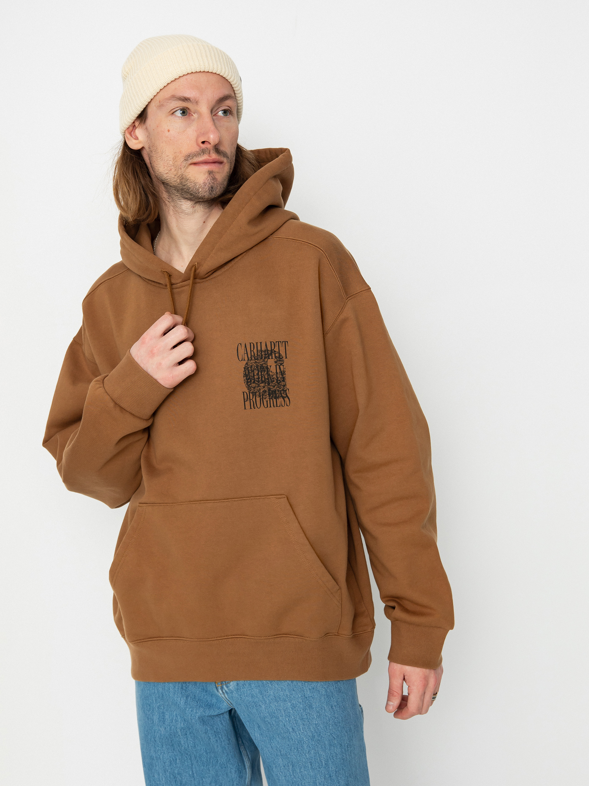 Суитшърт с качулка Carhartt WIP Always a WIP HD (hamilton brown)