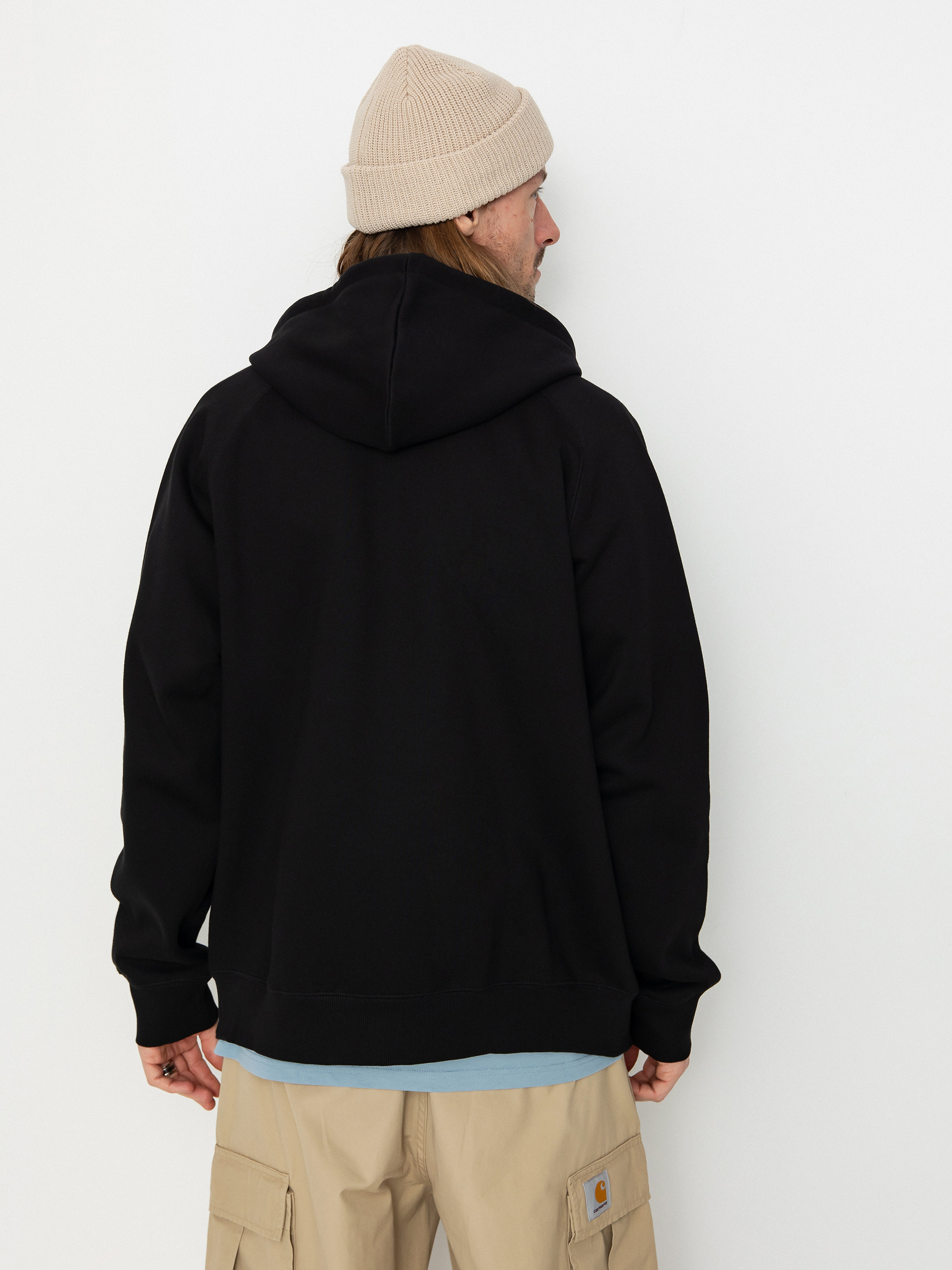 Суитшърт с качулка Carhartt WIP Chase ZHD (black/gold)