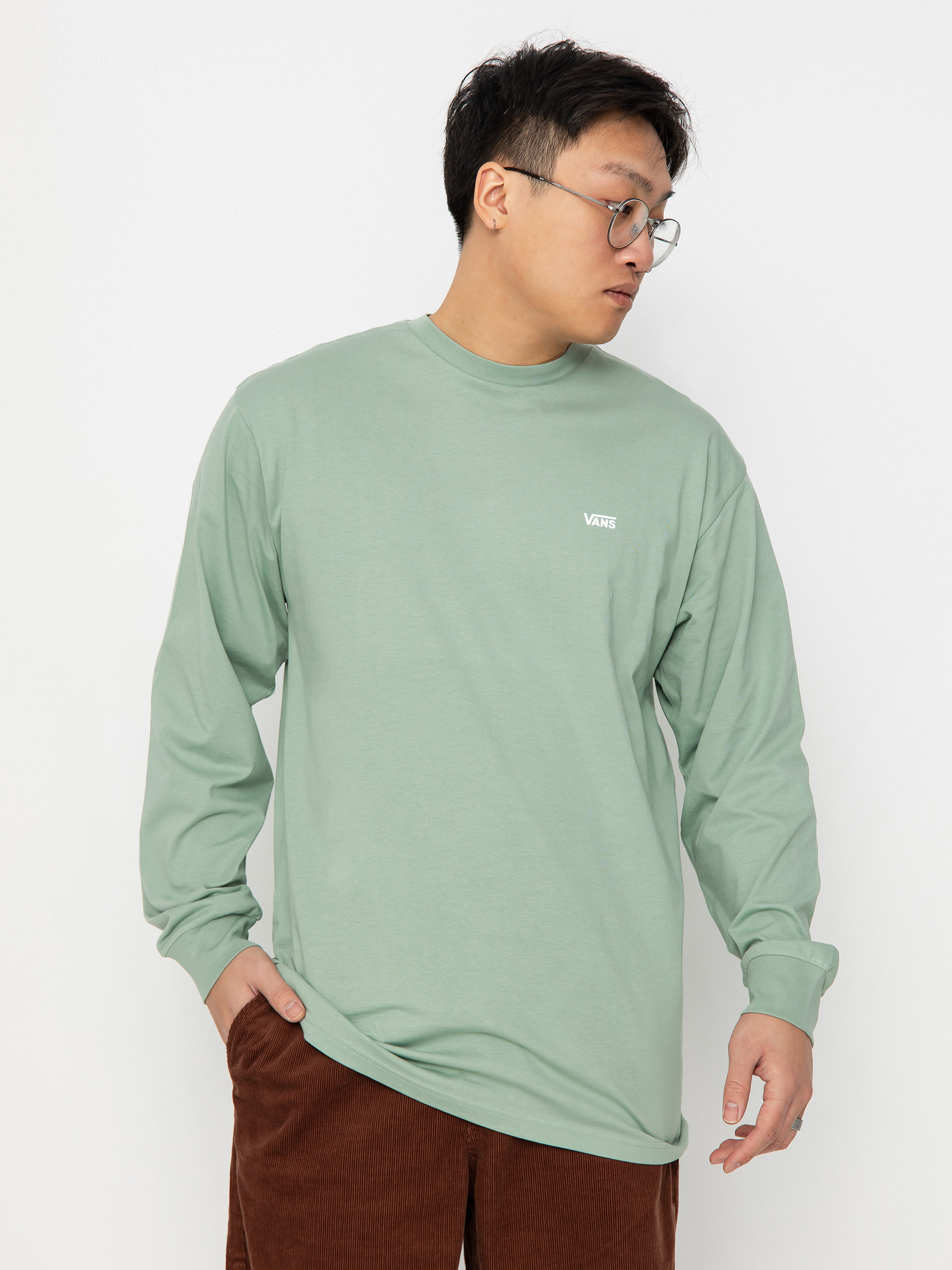 Блузи Vans Left Chest Hit (iceberg green/white)