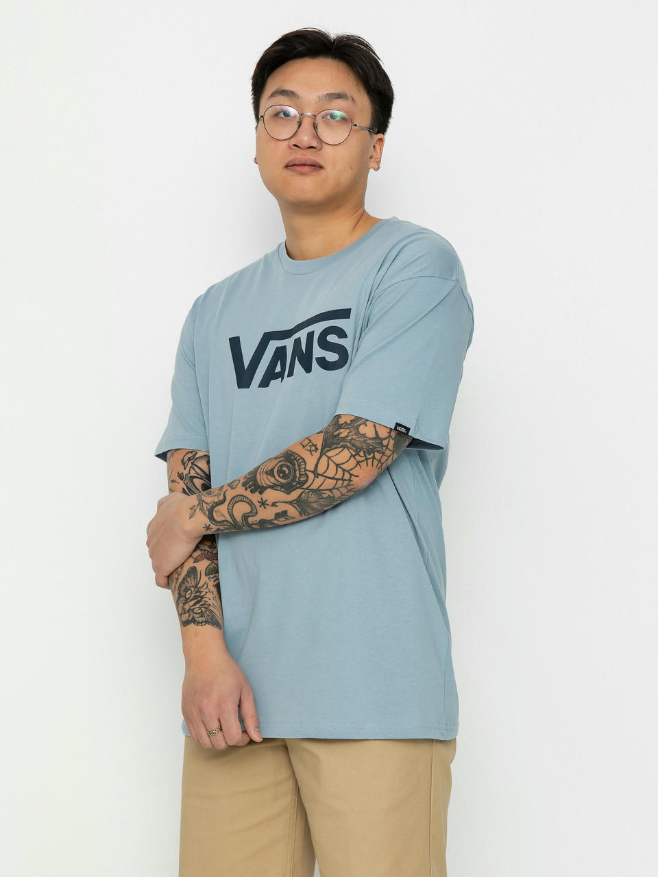 Тениска Vans Classic (dusty blue/dress blues)