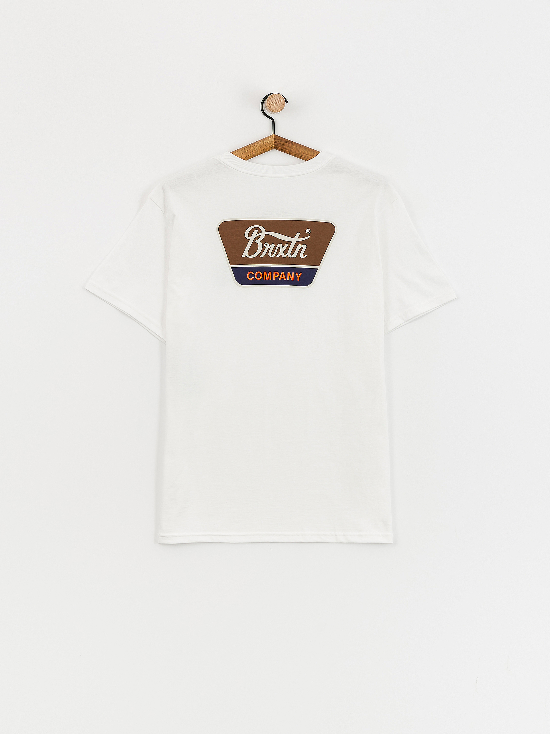 Тениска Brixton Linwood Stt (white/sepia/beige)