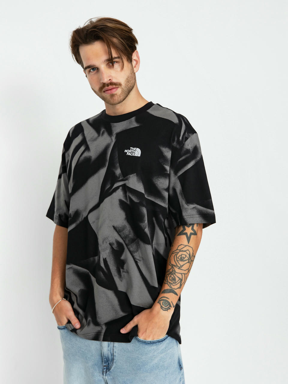 Тениска The North Face Oversize Simple Dome Print (smoked pearl garment fo)