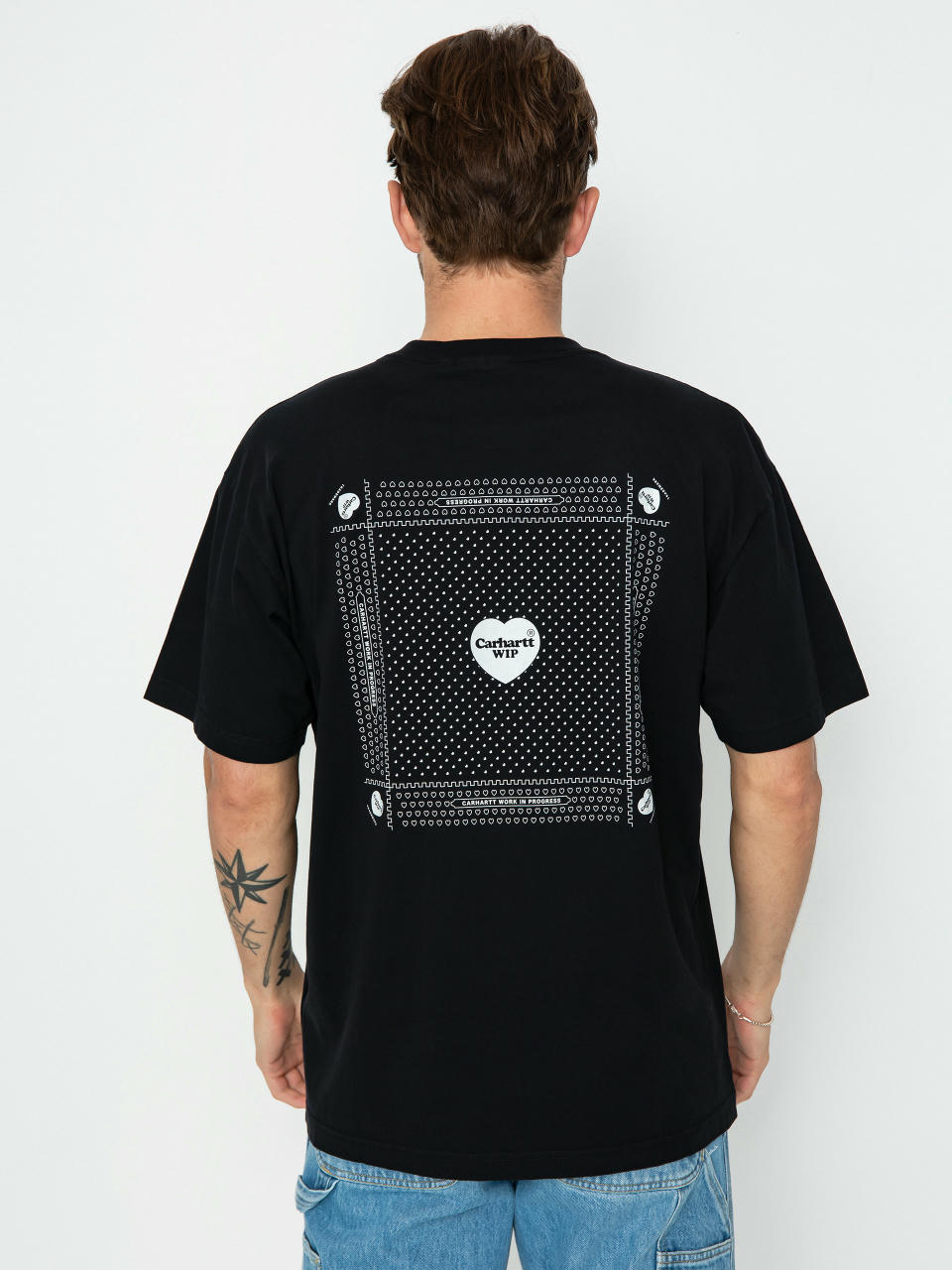 Тениска Carhartt WIP Heart Bandana (black/white)