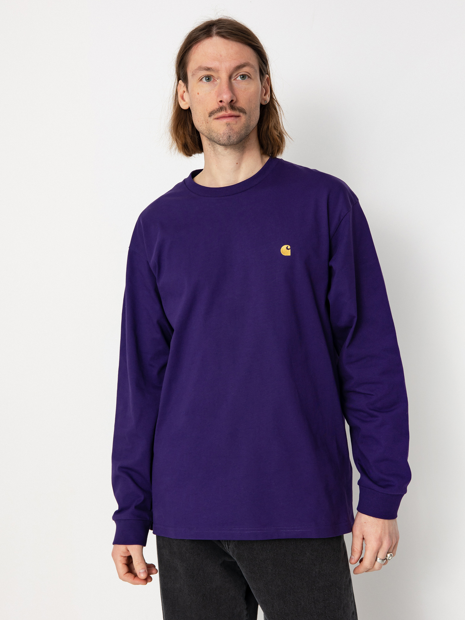 Блузи Carhartt WIP Chase (tyrian/gold)