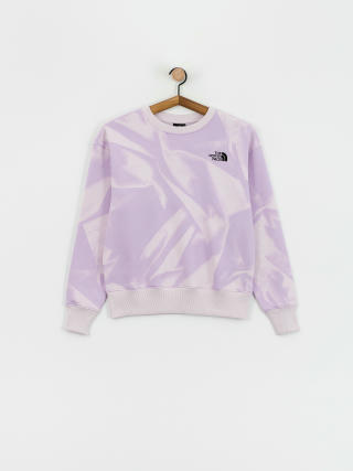 Суитшърт The North Face Essential Crew Print Wmn (icy lilac garment fold)