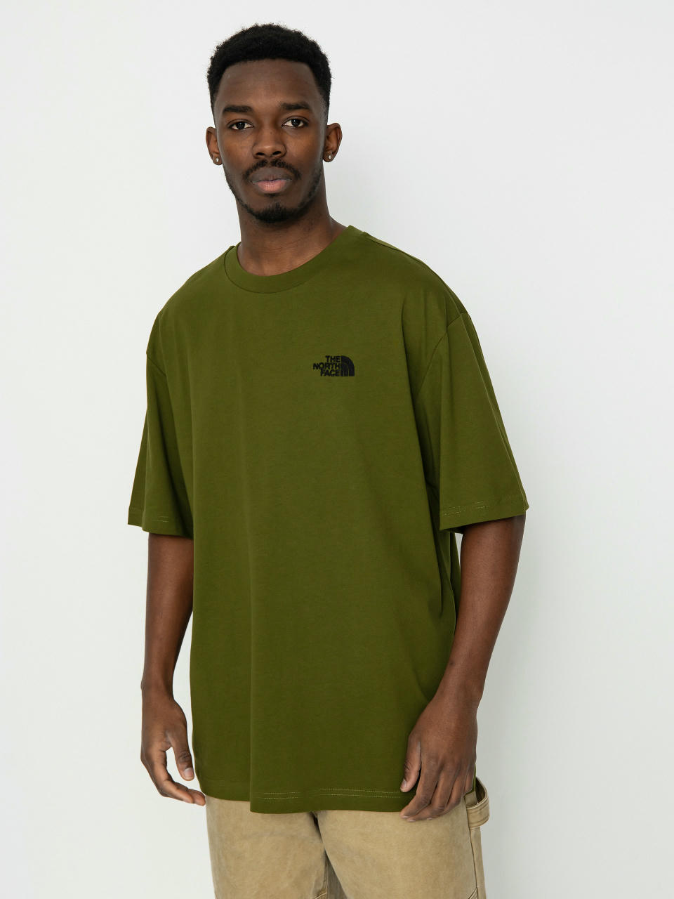 Тениска The North Face Essential Oversize (forest olive)